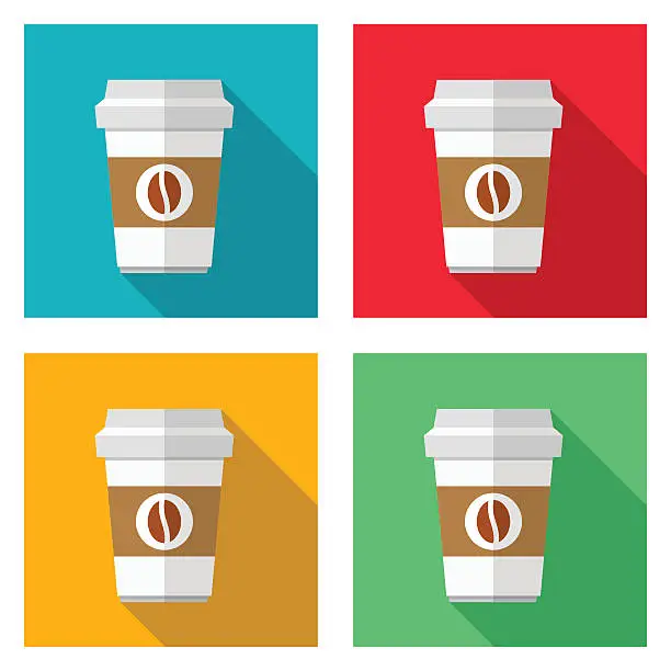 Vector illustration of Coffee cup icons - VECTOR