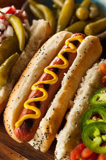 istock Gourmet Grilled All Beef Hots Dogs 498090925