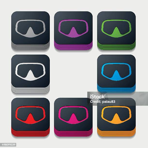 Square Mask Icon Square Button Mask Stock Illustration - Download Image Now - Activity ...