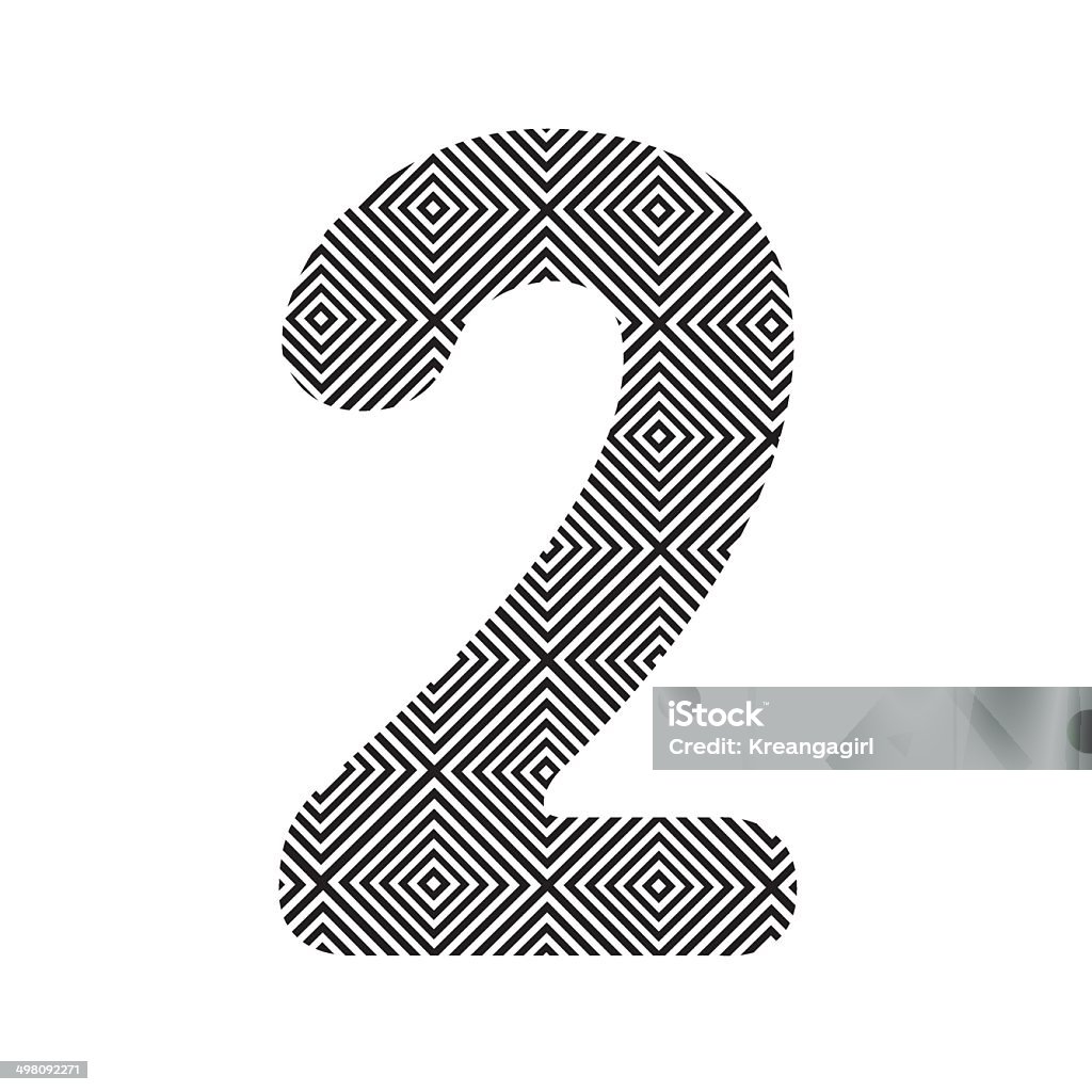 Number Two Pattern Square Pattern Number Two Stock Illustration - Download Image Now ...