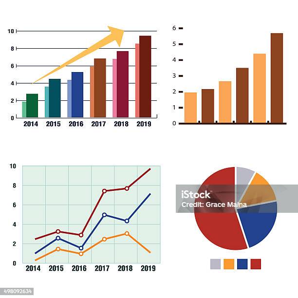 Graph And Data Vector Stock Illustration - Download Image Now - 2015 ...