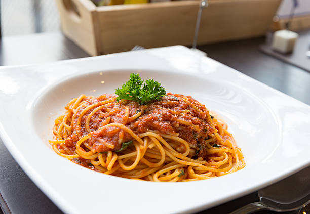 istock Tasty spaghetti pork sauce 498093024