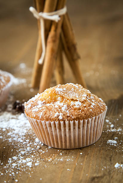 istock Homemade muffins with star anise, cinnamon and mint 498096822