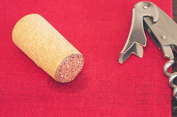 istock Wine cork and steel corkscrew 498097918