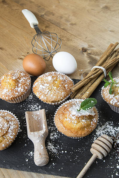 istock Homemade muffins with star anise, cinnamon and mint 498098538