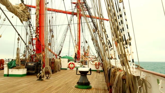 traveling on an old sailing ship