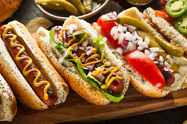 istock Gourmet Grilled All Beef Hots Dogs 498099295