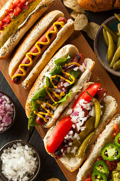 istock Gourmet Grilled All Beef Hots Dogs 498099301