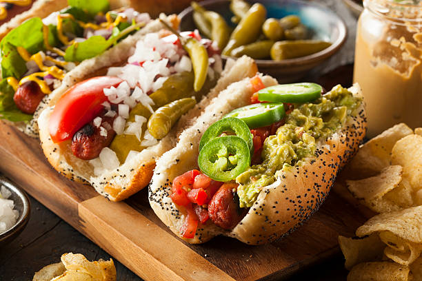 istock Gourmet Grilled All Beef Hots Dogs 498099309