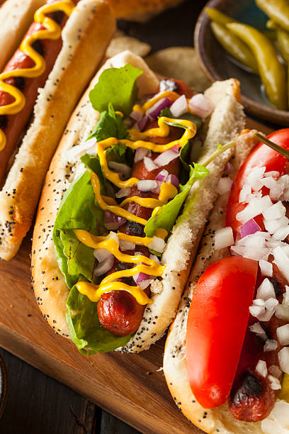 istock Gourmet Grilled All Beef Hots Dogs 498099311