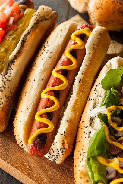 istock Gourmet Grilled All Beef Hots Dogs 498099313