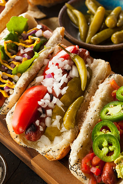 istock Gourmet Grilled All Beef Hots Dogs 498099317