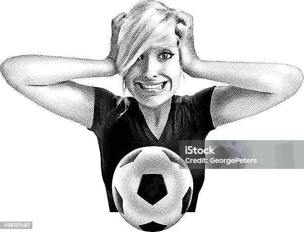 Emocional Fã De Futebol - Arte vetorial de stock e mais imagens de Futebol - Futebol, Humor, Ansiedade