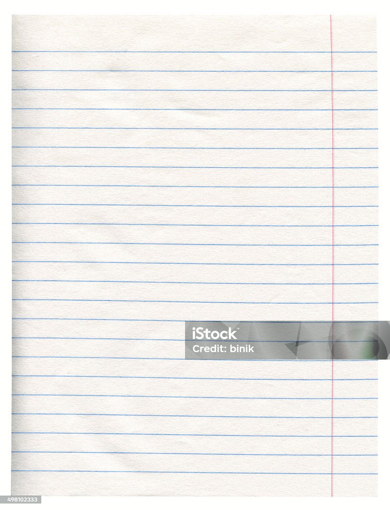 Carta Notebook - Foto stock royalty-free di Bianco