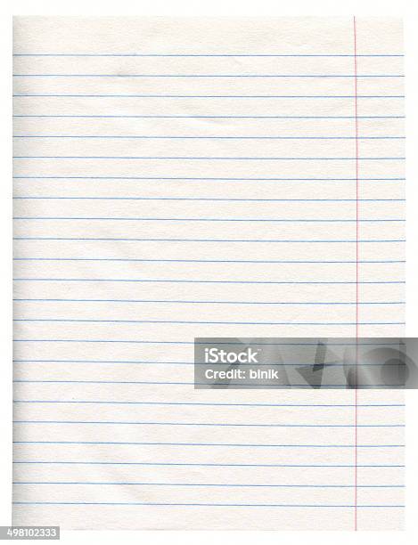 Carta Notebook - Fotografie stock e altre immagini di Bianco - Bianco, Blocco per appunti, Blu