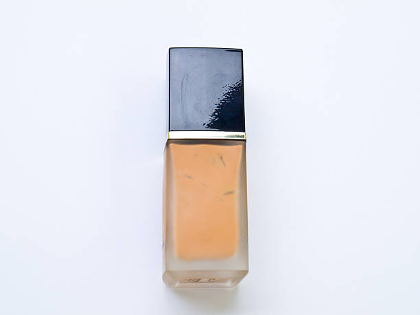 istock Bottle of cosmetic liquid foundation on white background. 498102893