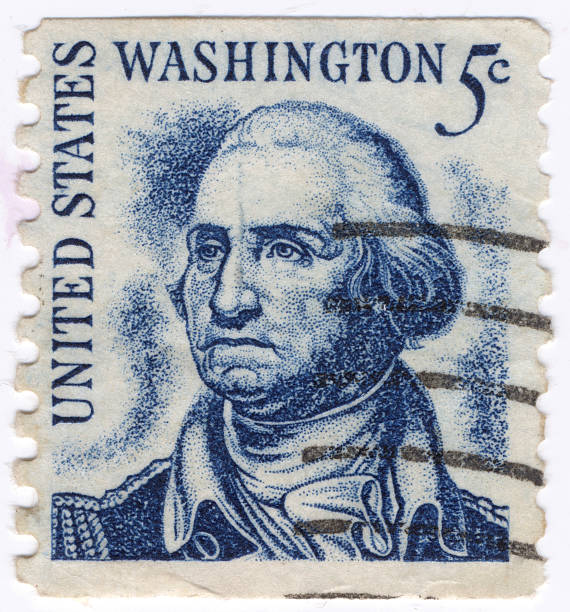 United States Stamps Stamp printed in USA shows Portrait President George Washington circa 1930. grover cleveland stock pictures, royalty-free photos & images