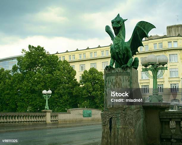 Dragon Bridge Stock Photo - Download Image Now - Horizontal, Ljubljana, No People