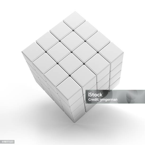 Blank 3d Cubes With Clipping Path Stock Photo - Download Image Now - Puzzle Cube, White Color, Cube Shape