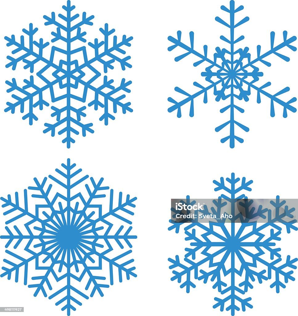 snowflakes Beautiful snowflakes set for christmas winter design  Blue stock vector