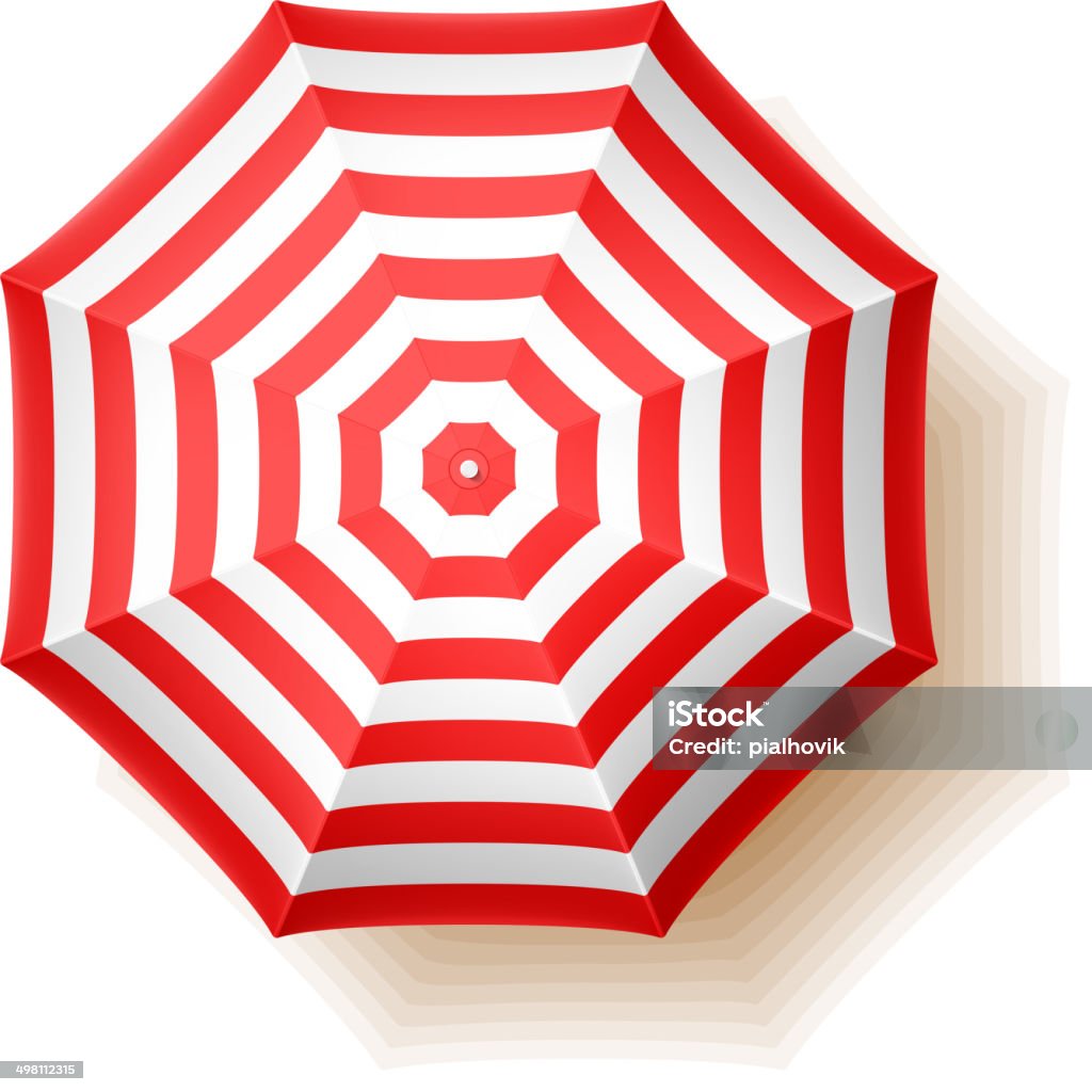 Beach umbrella Beach umbrella, top view. Vector illustration with transparent effect. Eps10. Beach Umbrella stock vector