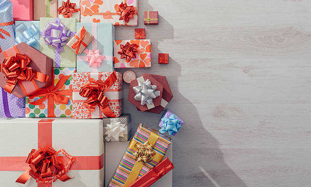 istock Plenty of colorful gifts on a table 498112378