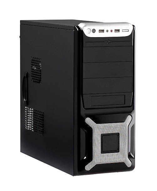Desktop computer case with high speed CPU isolated High technology desktop computer case with high speed CPU isolated on white computer case stock pictures, royalty-free photos & images