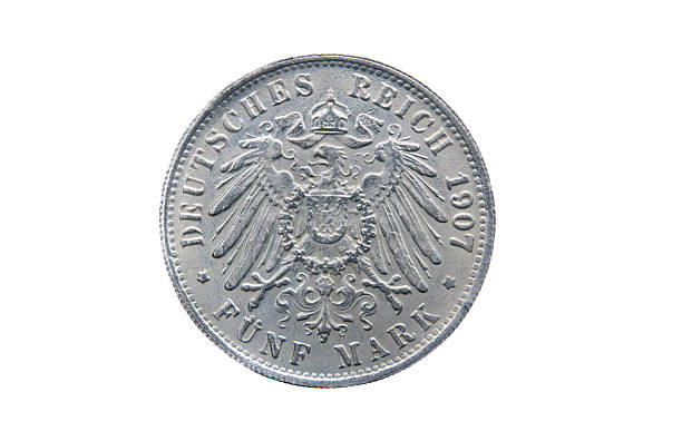 istock Old silver five mark of German Reich 498112672