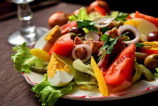 Atún ensalada Nicoise - foto de stock