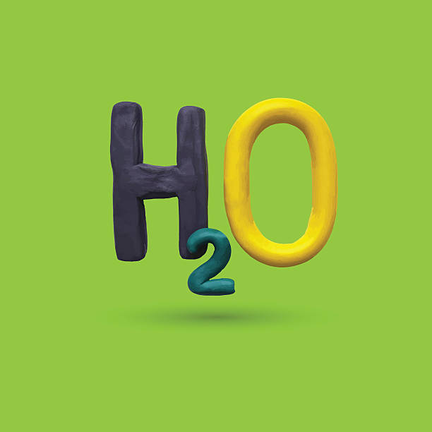 Formula of water H2O Formula of water H2O. Vector illustration. Plasticine modeling h20 molecule stock illustrations
