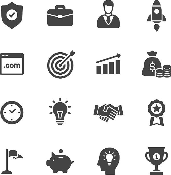 Business Icons Business icons full stock illustrations