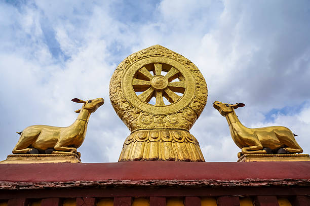 istock Buddha wheel at Jokhang monastery 498114377