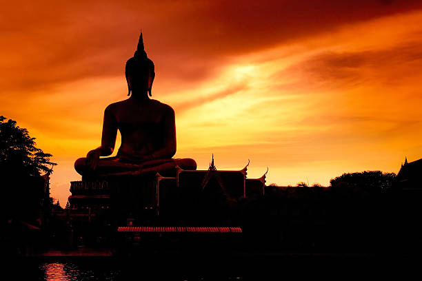 Shadow of the big buddha evening.Shadow of the big buddha evening.