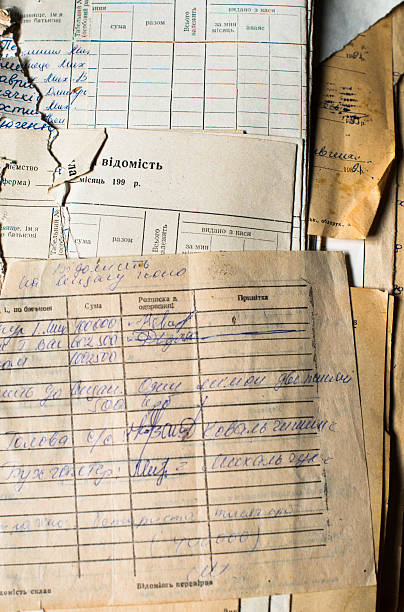 istock Pile of the old paper documents in the archive 498114846