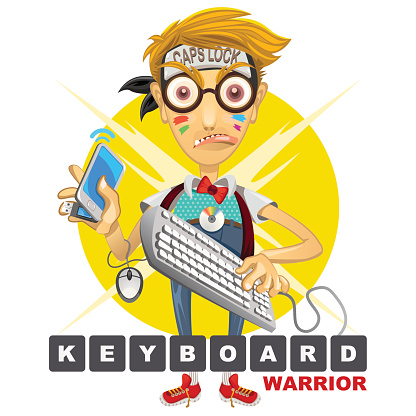 Nerd Geek Keyboard Warrior illustration