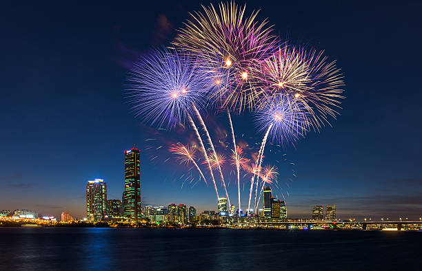 istock Colorful fireworks in Seoul ,South Korea. 498115358