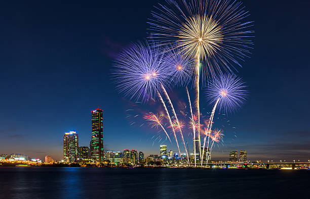 istock Colorful fireworks in Seoul ,South Korea. 498115466