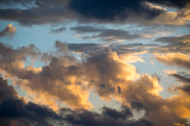istock Orange and blue Navy cloud  in Evening Sky 498115826