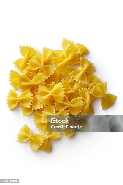 Italian Ingredients Farfalle Isolated On White Background Stock Photo - Download Image Now