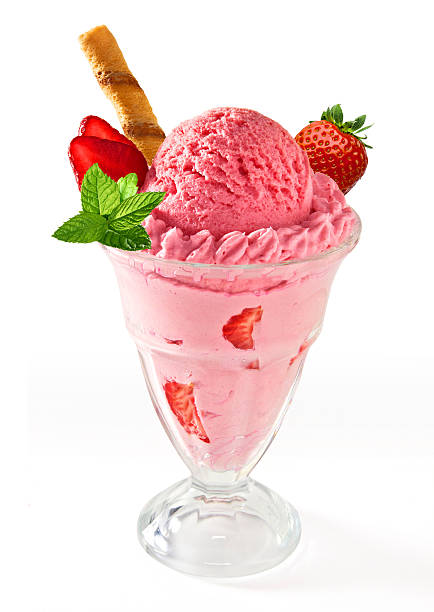 istock Strawberry ice cream in cup 498116828