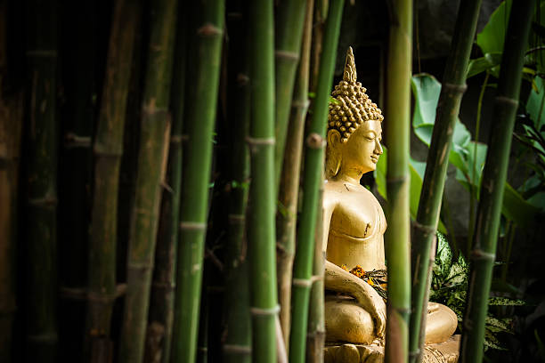 Golden Buddha in the garden