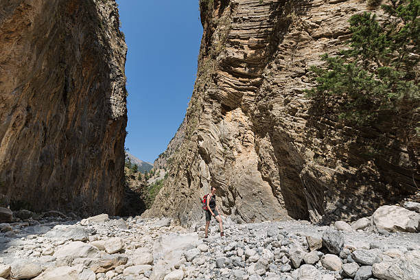 istock Passing a narrow part of Samaria Gorge, Crete 498117770