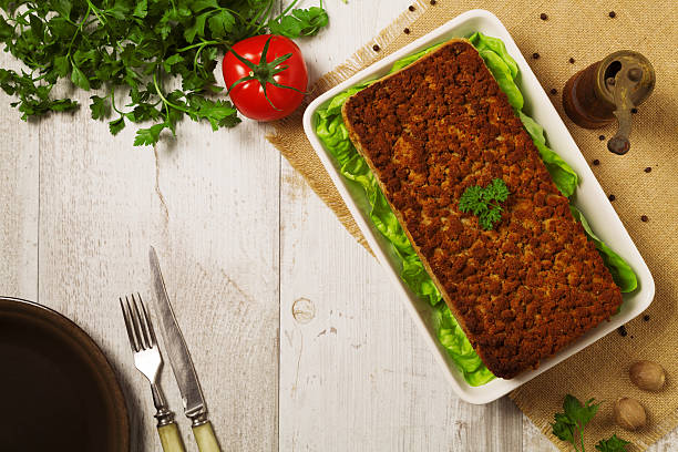 istock Homemade meat pie with vegetables, served with cranberry sauce 498120418