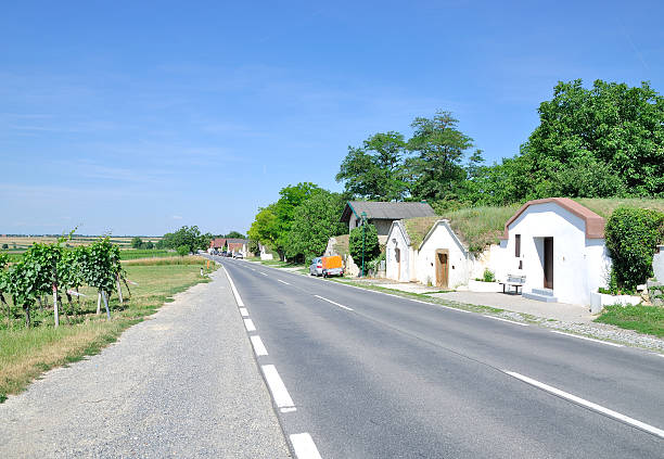 traditional Wine Cellar Road of Prellenkirchen near Lake Neusiedler See in Burgenland,Austria