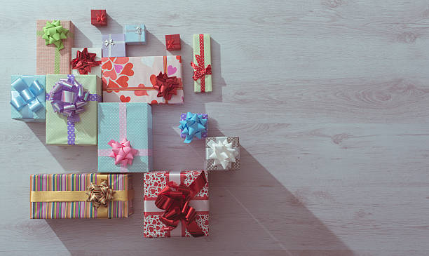 istock Lots of colorful gifts on a table 498122662