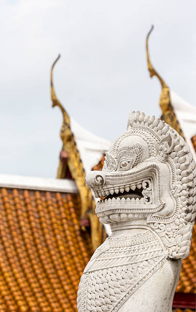 istock Twin lion in Wat Benchamabophit, Bangkok, Thailand 498124290