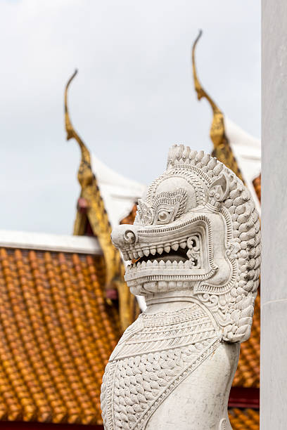 istock Twin lion in Wat Benchamabophit, Bangkok, Thailand 498124352