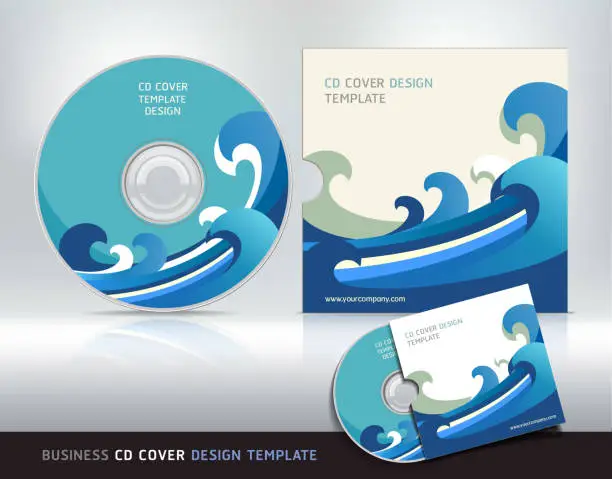 Vector illustration of Cd cover design template. Abstract background.