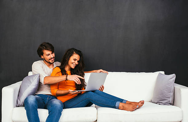 istock Man and Woman in Social Network Concept 498125516