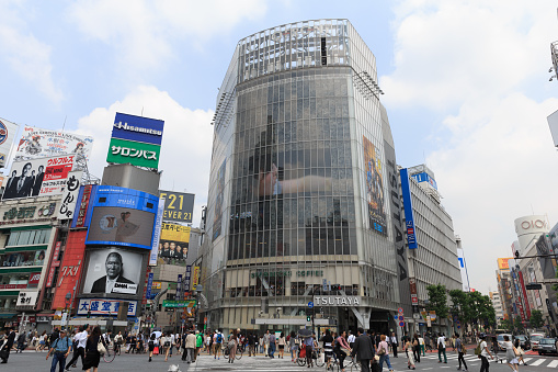 Shibuya Crossing in Tokyo, Japan.